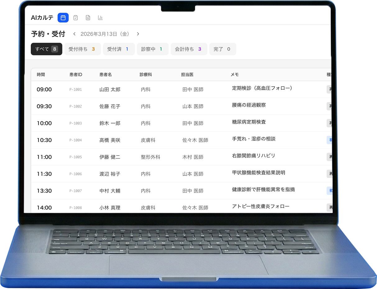 AIカルテ PC画面